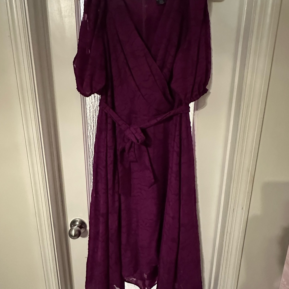 DKNY Purple Midi Cocktail Dress